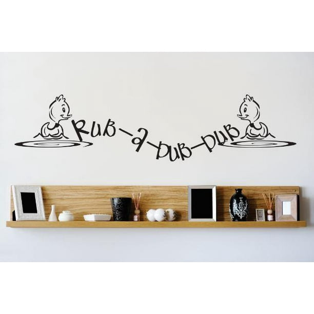 BA014 Rub A Dub Dub Bathroom Vinyl Wall Decal Art Decor